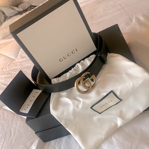 Authentic GUCCI belt, black, worn once.